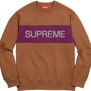Supreme Zig Zag Stitch Panel Crewneck